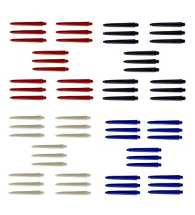 60 Adet (20 Set) 35 mm Nylon Kısa Dartsan Dart Şaft. Karışık Renk.