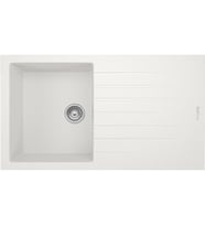 REAL TROYA 86 GRANİT EVİYE P004 BEYAZ Tezgah Üstü 86x50 Cm