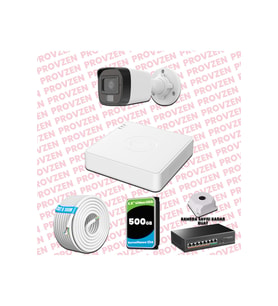 Provzen Hikvision 1 Kameralı IP Full HD Renkli Güvenlik Kamerası Mikrofonlu