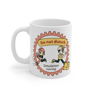Do Not Disturb Coffee Mug - Simulation Running  - Komik Hediye Kupa  Ofis Arkadaşına Harika Hediye