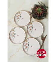 Keramika Soft Bloom Nordic Pasta Tabağı 22 Cm 4 Adet 22875 (Çok Renkli)