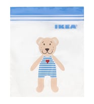 IKEA ISTAD mavi-desenli 1 lt kilitlenebilir buzdolabı poşeti  25 adet