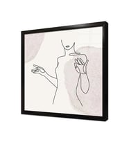 Tablosan Line Art Çerçeveli Cam Tablo