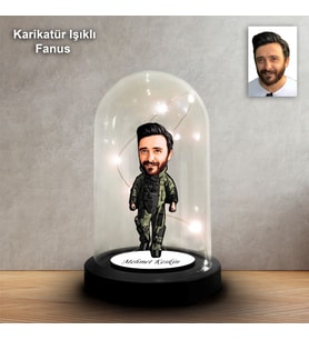 KİŞİYE ÖZEL VOSVOS TASARIM IŞIKLI KARİKATÜR FANUS BİBLO FN134