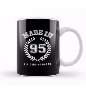 1995 Made In 95 All Genuine Parts Kupa Bardak Porselen