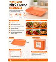 Turuncu Köpük Tabak 250'li