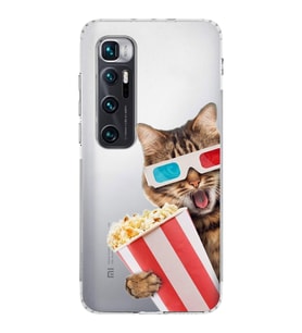 PrintiFy Xiaomi Mi 10 Pro ile Uyumlu Kedi 1 Kamera Korumalı Şeffaf Kılıf