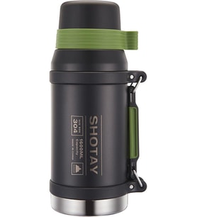 Shotay Çelik Termos Camper Large 1600Ml Siyah