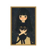 Sevimli Kedi Çizimli Kartpostallar ve Hediye Not Kartları  Sevgiyle Isın -10 x 15 cm (Turuncu-Kahverengi-Siyah-Beyaz)