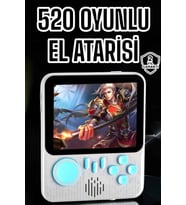 Mini Atari El Atarisi 3.5 inç Ekran Çift Konsol 666 Adet Retro Oyun Gameboy El Atarisi