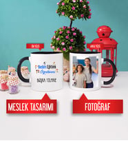 Beden Eğitimi Öğretmenine Hediye Beden Eğitimi Öğretmeni Kupa Bardak Siyah Fotoğraflı
