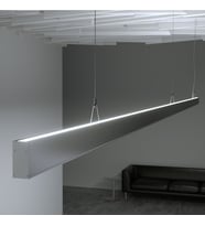LED Kanal Alüminyum Profil Çift Yönlü Sarkıt Kasa 28x33mm 1 Metre 2144 ÇF Pleksi Cam Yan Kapak