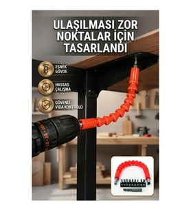 DMAX 12 Parça Esnek Şaftlı Bits Uç Seti – Vida Montaj ve Tamir Seti