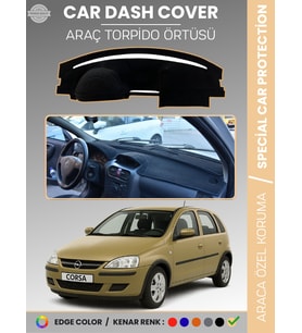 Opel CORSA C (2000-2006) Torpido Örtüsü Ön Göğüs Halı Torpido Koruma Birebir Uyum Kaymaz Özel Kesim