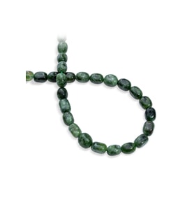 Sıkma Doğal Taş Yeşil Tımbıl 11x8mm Kesim Dizi