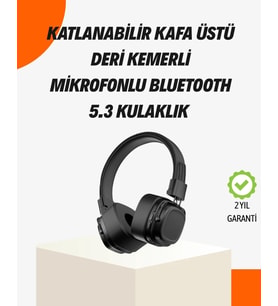 Kristal Netliğinde Ses Ve Güçlü Baslı Kablosuz Kulak Üstü (Çok Renkli)