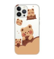 Iphone 12 Pro Uyumlu Bear Tasarımlı Şeffaf Telefon Kılıfı
