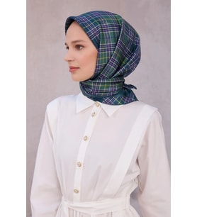 Belli Twill İpek Desenli Eşarp 4218D