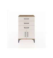 Arges Komodin 3 Çekmeceli 2 Kapaklı 60x30x96 Çam-Aytaşı
