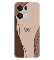 Oppo Reno 13F Kılıf Boutique Baskılı Resimli Kahve Kelebek Pcode -038