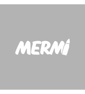 Mermi Araba sticker siyah 17x5 CM (Beyaz)