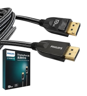 Philips SWR3139W/93 2 Metre 8K 60Hz DisplayPort 1.4 Kablo Premium Örgülü Zırhlı