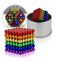 6 Renk 216 Parça 5 mm Mix Neocube Sihirli Toplar Karışık Renkli Manyetik Neodyum