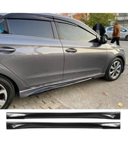 Hyundai i20 Çıkıntılı Yan Marşpiyel Seti Plastik 2 Adet Mat Siyah 2014 2015 2016 2017 2018 karlık+ek+bodykit