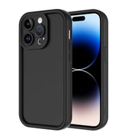 coverzone iPhone 14 Pro Max ile uyumlu K?l?f Parlak, Tek Renkli Y�zey Dayan?kl? Malzeme & Tam Koruma Redolent K?l?f iPhone 14 Pro Max ile uyumlu K?l? Ergonomik Kavrama Kolay Eri?im Kapak Siyah