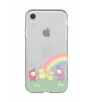Iphone XR Uyumlu Teletubbies Desenli Şeffaf Telefon Kılıfı