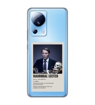 Xiaomi Mi 13 Lite Uyumlu Hannibal Lecter Minimalist Poster Desenli Şeffaf Telefon Kılıfı