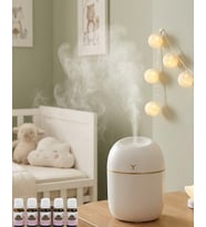 Kompakt Mini Hava Nemlendirici 5 Esans Hediyeli Led Işıklı Usb Aromaterapi - Lisinya