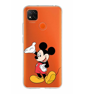 Xiaomi Redmi 9C Uyumlu Kapak Mickey Mouse Tasarımlı Şeffaf Silikon Kılıf