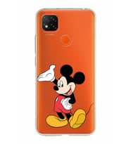 Xiaomi Redmi 9C Uyumlu Kapak Mickey Mouse Tasarımlı Şeffaf Silikon Kılıf