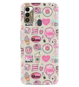Tecno Sparrk 7T Kılıf Resimli Silikon Kılıf Donut Flamingo 1415