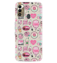 Tecno Sparrk 7T Kılıf Resimli Silikon Kılıf Donut Flamingo 1415