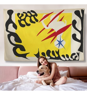 Henri Matisse- Caz'dan Beyaz Filin Kabusu Duvar Örtüsü-7079