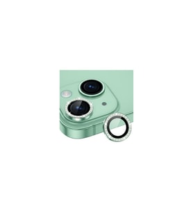 iPhone 15 taşlı kamera lens koruyucu (Gümüş)