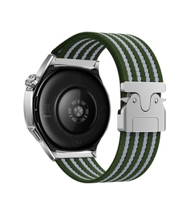 Amazfit GTR 2 2E Lite 47mm Pace 22mm Kordon Kelebek Klipsli Naylon Kumaş Hasır Ö (Yeşil)