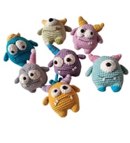 Monster Takımı Amigurumi Organik Anahtarlık Seti