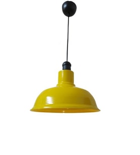 Rys Retro Metal Sarı Siyah Duylu Tekli Dekoratif Kafe Mutfak Aydınlatma Avize Çap:30 cm (Burnt Olive)