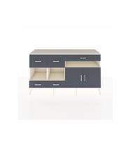 Hyperion Konsol 4 Raflı 5 Çekmeceli 2 Kapaklı 176x44x99 Aytaşı-Antrasit