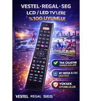 Vestel Regal Seg Netflix Tuşlu TV Kumandası – LCD LED Tüm Modellerle Uyumlu