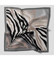 Levidor Kristal Eşarp Zebra Desen Gri