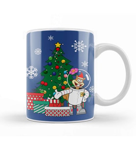 Sandy Cheeks Around The Christmas Tree Spongebob Kupa Bardak Porselen