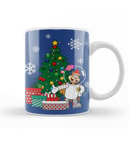 Sandy Cheeks Around The Christmas Tree Spongebob Kupa Bardak Porselen