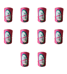 Favori İp 5000 Denye -0.8 Mm- Ambalaj ve Paket İpi Naylon Burgulu Örgü Çamaşır İpi - Pembe - 10 Adet