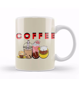 CAT Funny Coffee Drinks Art Lover Gift Quote   Vntage Retro Rainbow Style Kupa Bardak Porselen