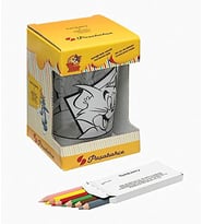 Paşabahçe 42250 Tom&Jerry'li Boyanabilir Kalemlik (6 Adet Kalem Hediyeli)