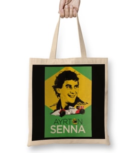Ayrton Senna Formula 1 Bez Çanta Uzun Saplı